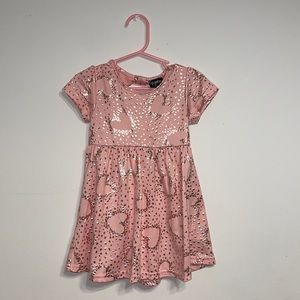 Pink dress with pink chrome hearts